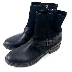 Wolverine Pearl Ankle Boot 8.5 Black Leather Zip Up Bootie Womens